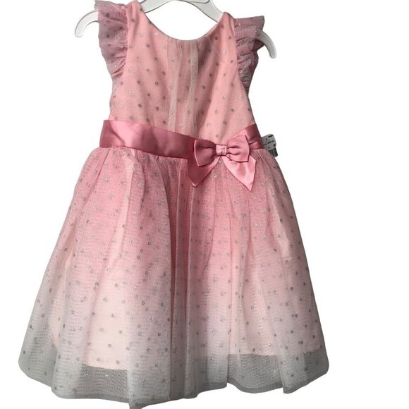 LILT flutter sleeve LACE PINK DRESS 4T NEW WITH TAG - Picture 3 of 7